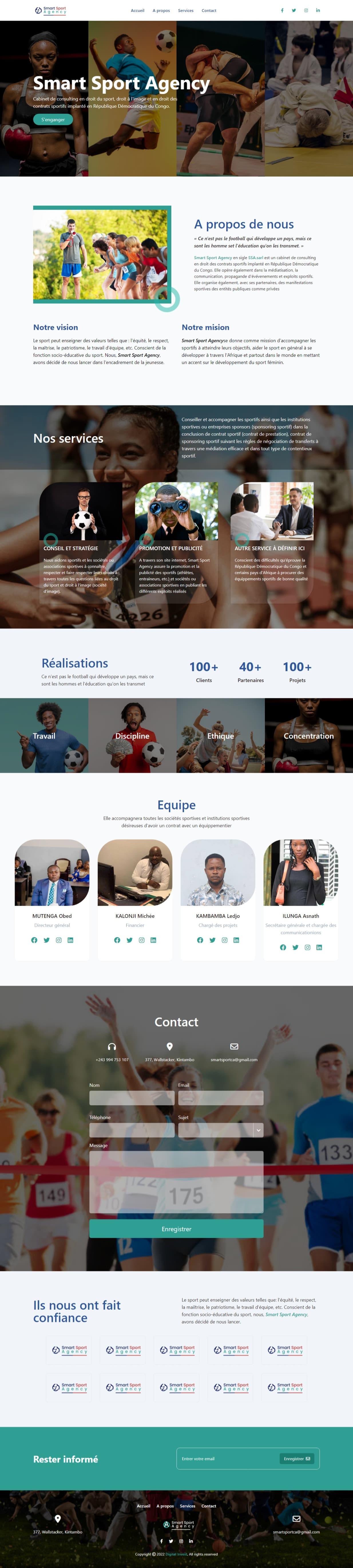 Digital Invest Corporate Web Development Project Smart Sport Agency