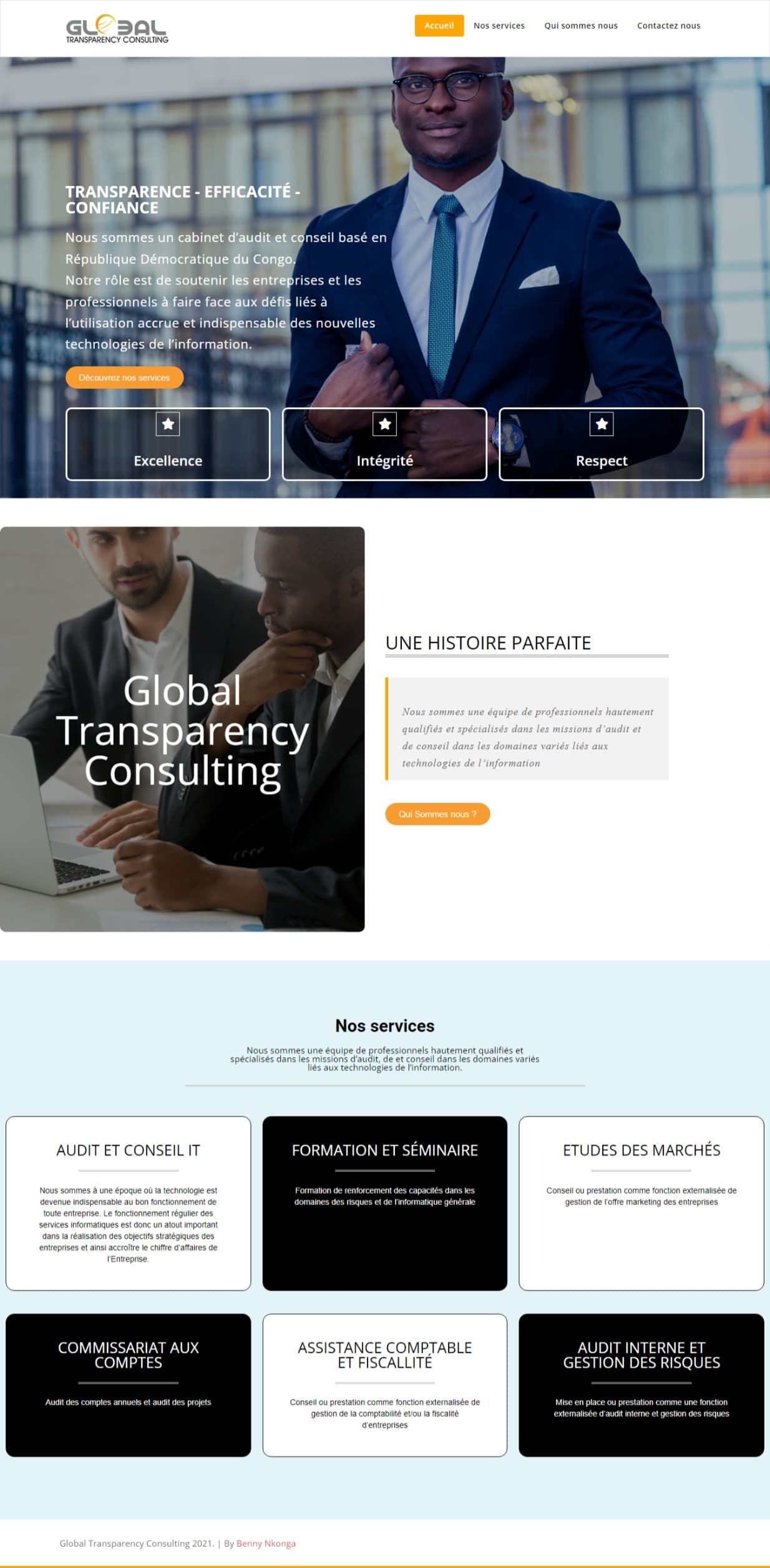 Digital Invest Corporate Web Development Project Global Transfert Agency