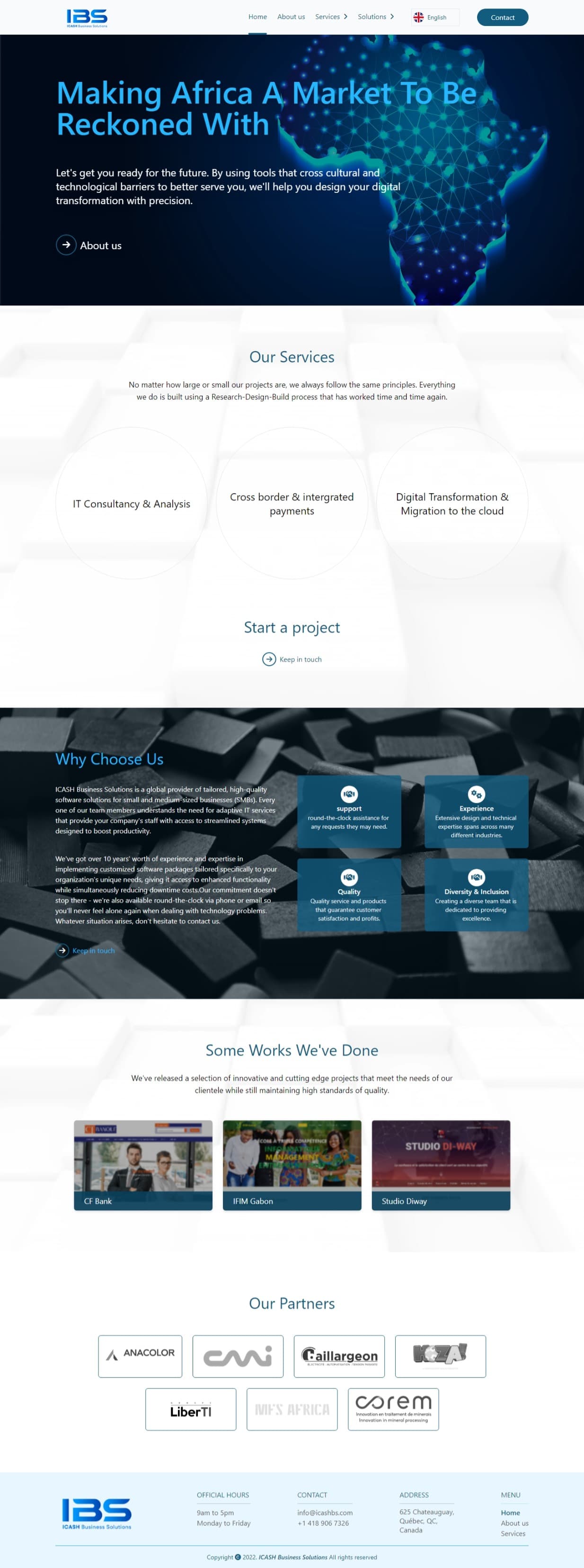 Digital Invest Corporate Web Development Project ICASH BS